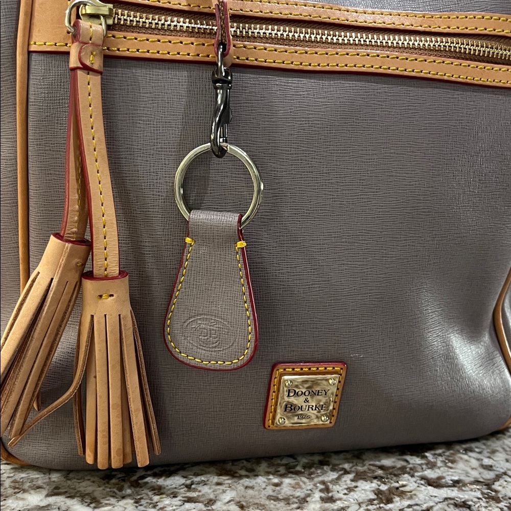 Dooney & Bourke Gray and Tan Shoulder Bag - Picture 12 of 16